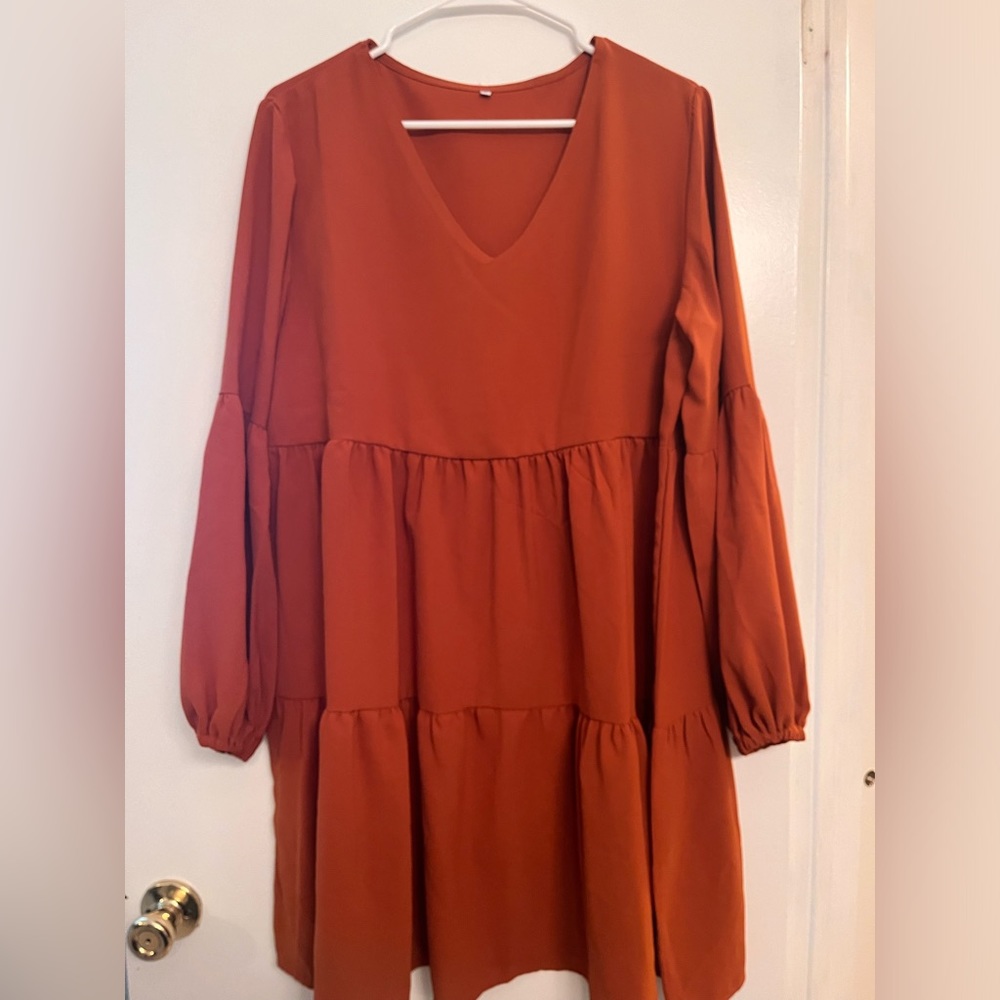 Amazon - rust colored mini dress